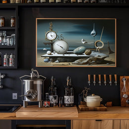 Surrealistic Dreamscape with Captivating Timepieces Abstract or Artistic Poster