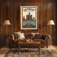 Detroit The Motor City Poster PosterGoat
