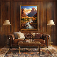 Zion National Park Scenic Travel Poster Print