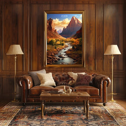 Zion National Park Scenic Travel Poster Print