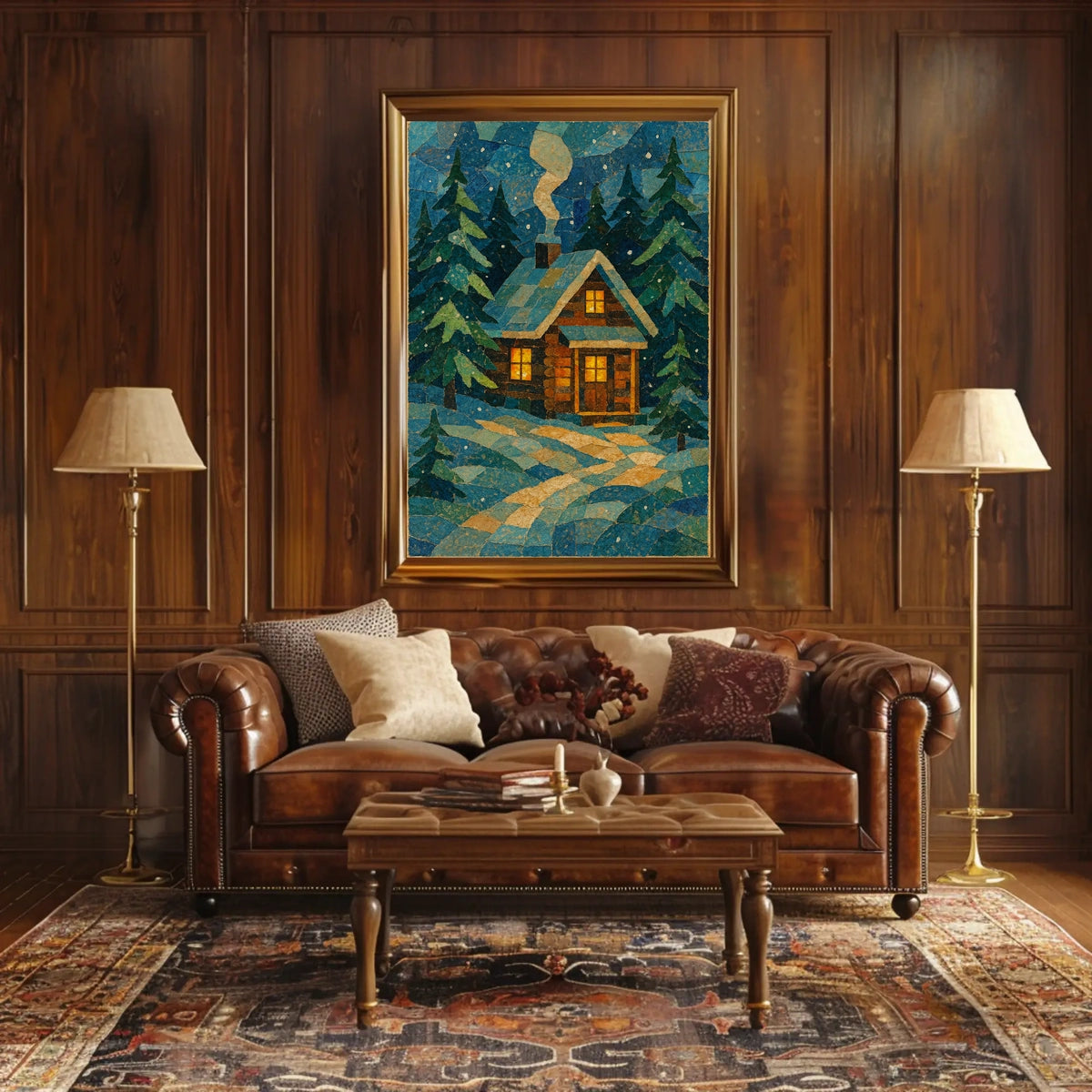 Cozy Winter Cabin Poster