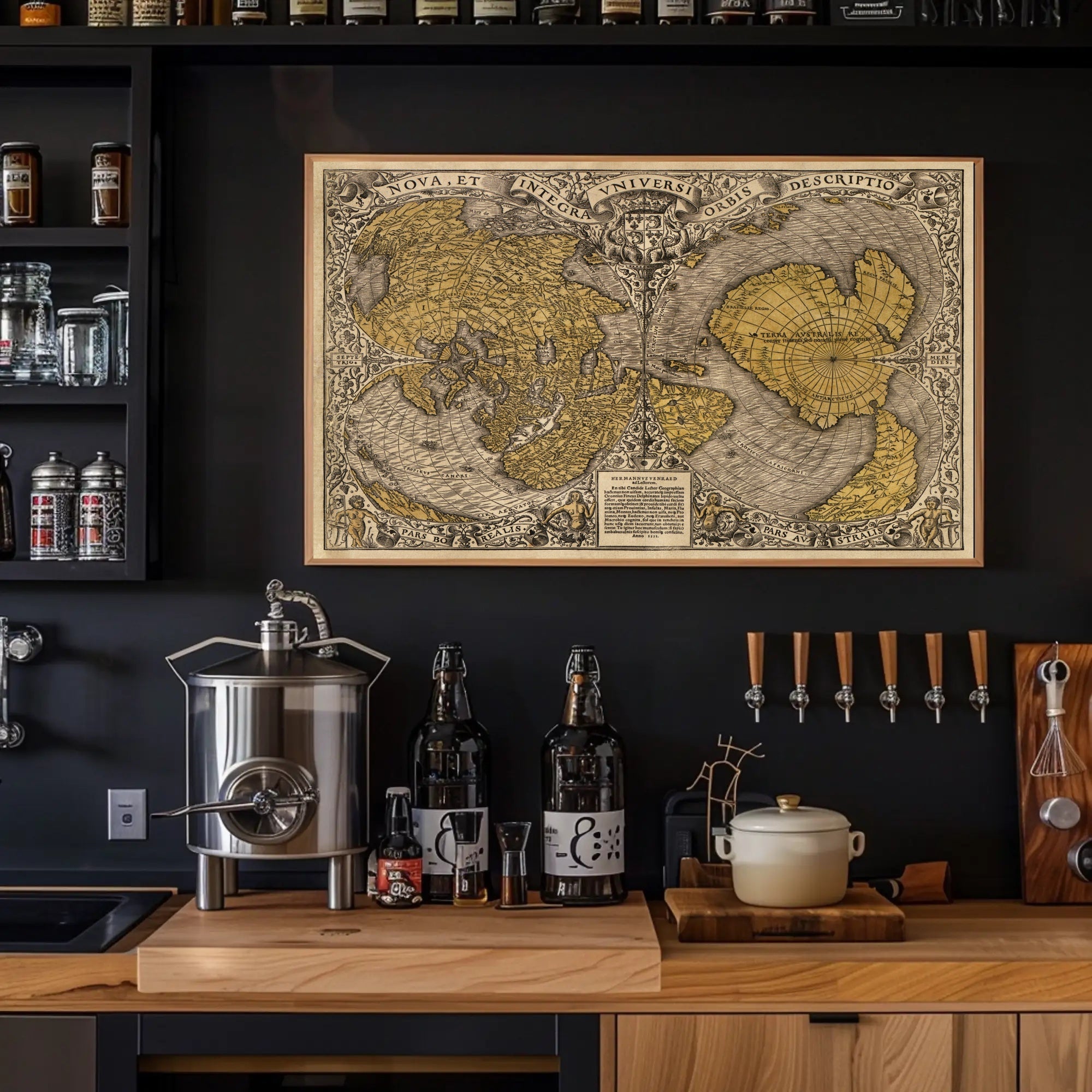 world map created by Oronce Fine in 1531 poster