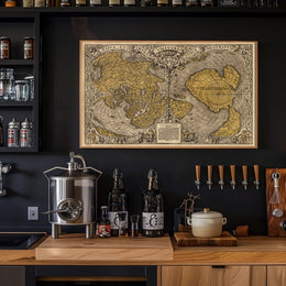 world map created by Oronce Fine in 1531 poster