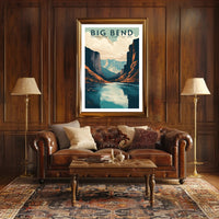Big Bend National Park Travel Poster Vintage Print