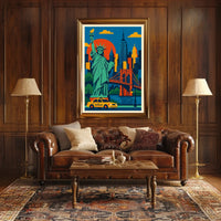 Iconic New York City Poster Wall Art 18x24 Cityscape