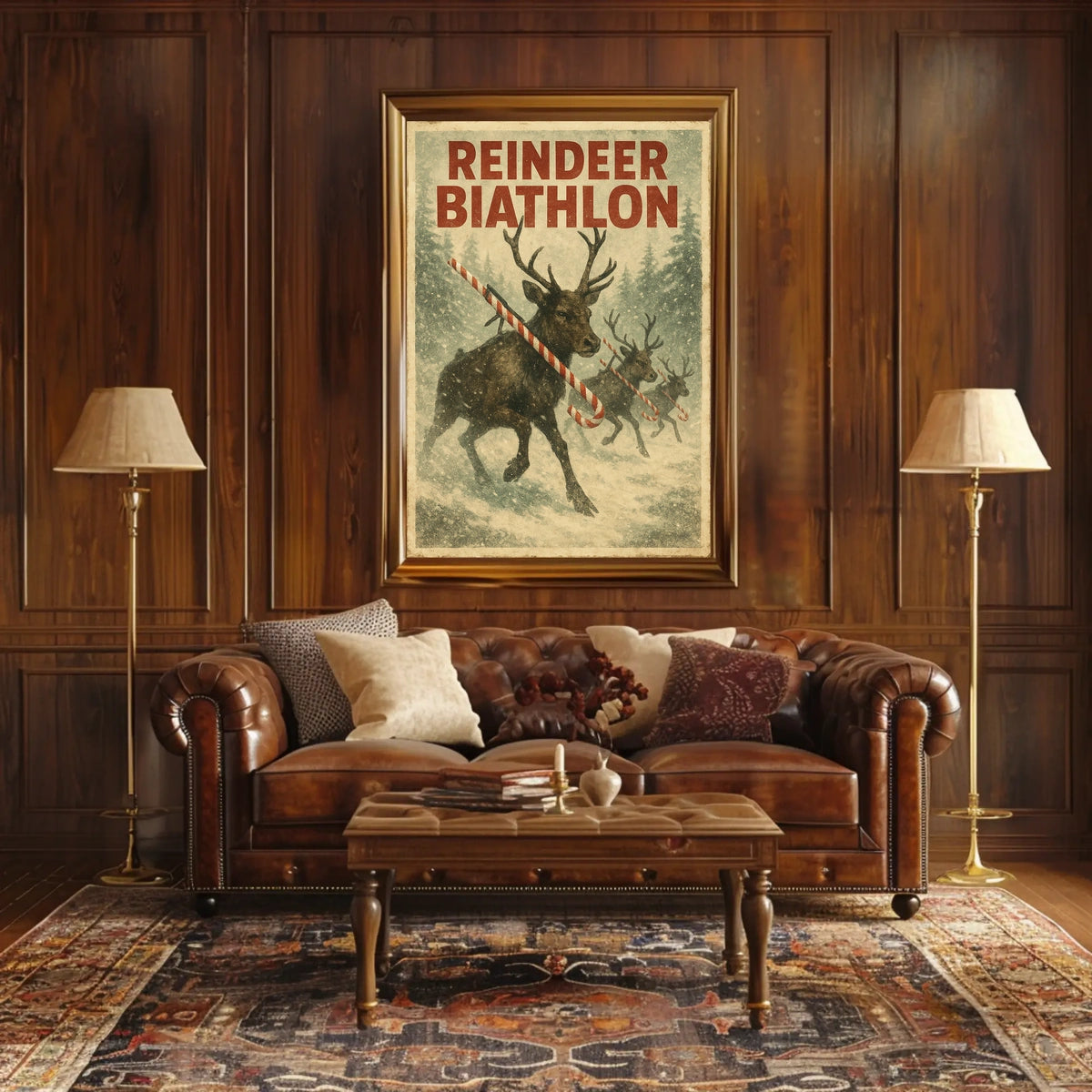Reindeer Biathlon Poster