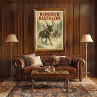 Reindeer Biathlon Poster