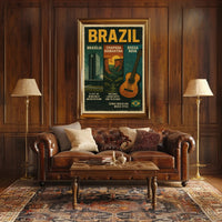 Brazil Modernist Architecture Wall Art with Natural Beauty PosterGoat