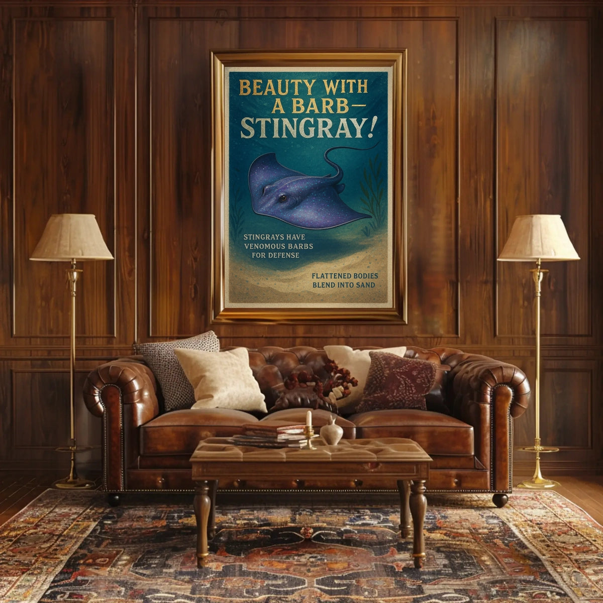 Beauty with a Barb Stingray Poster