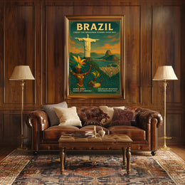 Brazil Carnival Rio Poster: Vintage Travel Art