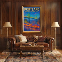 Portland Winter In The Rose City Poster