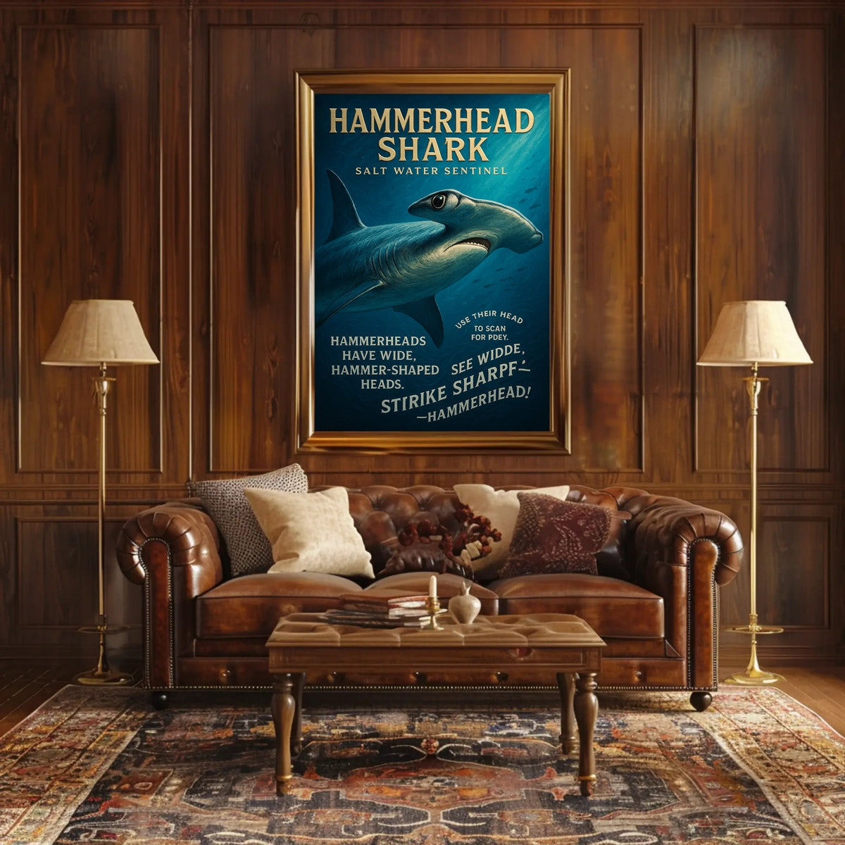 Hammerhead Shark Salt Water Sentinel Poster