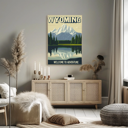 Wyoming Adventure Vintage Poster