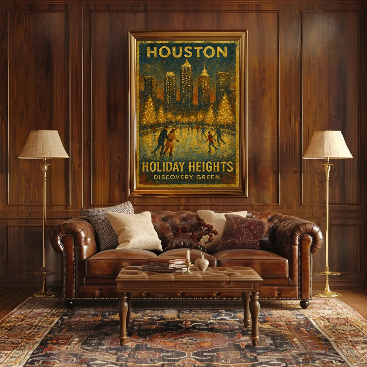 Houston Holiday Heights Poster