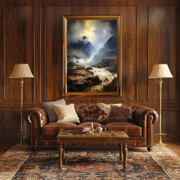 Majestic Mountain Landscape: Photorealistic National Park Poster