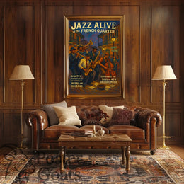 New Orleans Jazz Night in French Quarter Poster