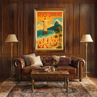 Rio de Janeiro Vintage Travel Poster