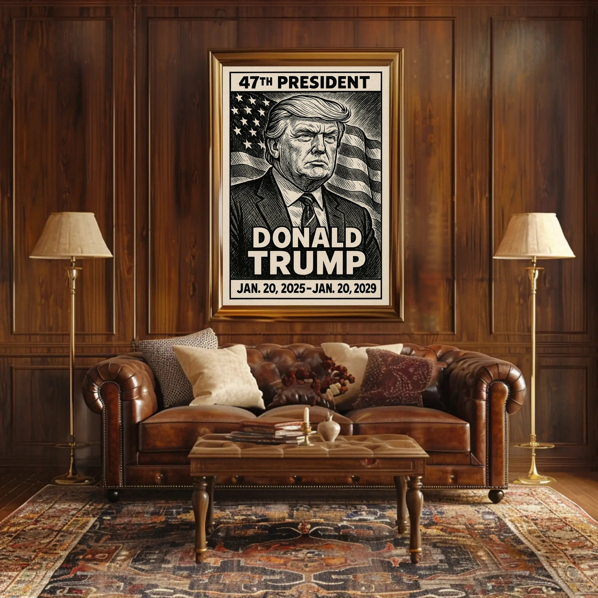 U.S. Presidential Term Vintage Style Political or Propaganda Poster