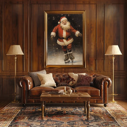 SantaS Joyful Skating Poster