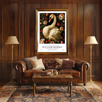 William Morris-Inspired Artistic Poster with Floral Elegance