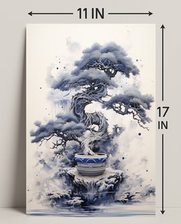 Serene Bonsai Art Poster PosterGoat