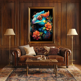 Vibrant Chameleon Fantasy Poster