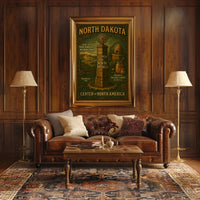 North Dakota Center of North America Poster