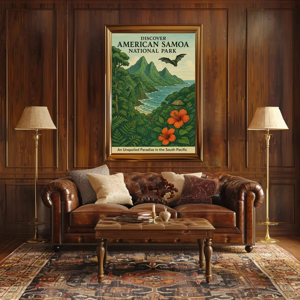 American Samoa National Park Adventure Travel Poster