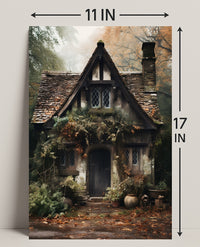 Enchanted Cottage In Autumn Poster