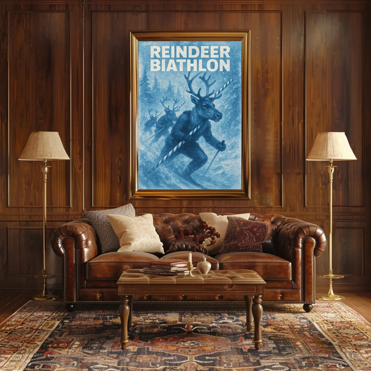 Reindeer Biathlon Poster