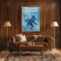 Reindeer Biathlon Poster