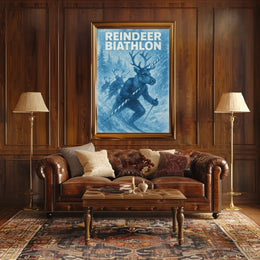 Reindeer Biathlon Poster