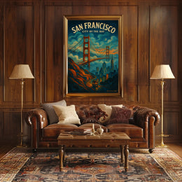 San Francisco Vintage Art Deco Travel Poster