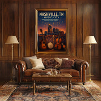Nashville Music City Poster