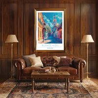 Vibrant Buenos Aires Urban Scene Impressionistic Urban or Cityscape Poster