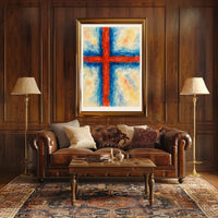 Abstract Cross In Watercolor Abstract Poster