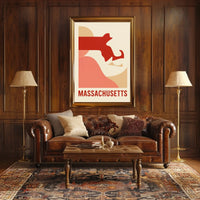 Massachusetts Abstract Art Poster