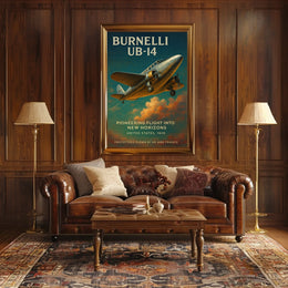 Burnelli UB-14 Vintage Aviation Poster Art 1939