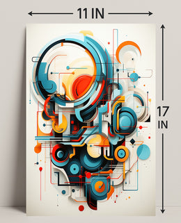 Abstract Geometric Symphony Abstract Poster PosterGoat