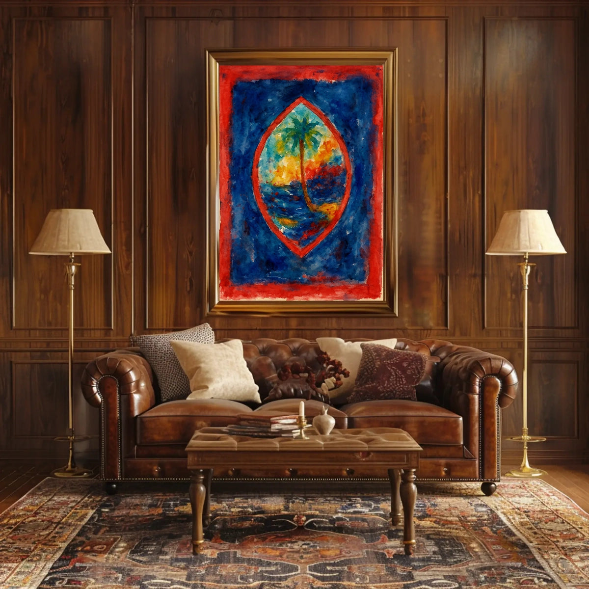 Tropical Oasis In Watercolor Poster