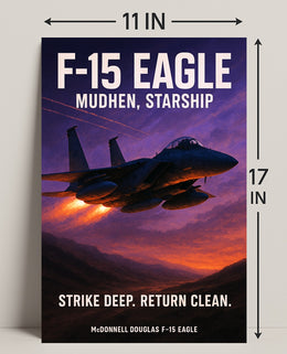 F-15 Eagle Mudhen, Starship Poster PosterGoat