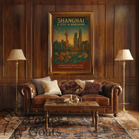 Shanghai Skyline Travel Poster