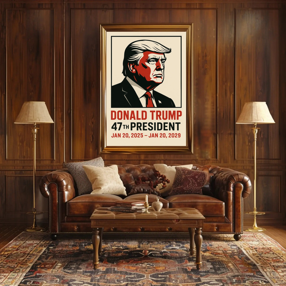 Trump 47th President Patriotic Wall Art Poster