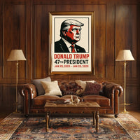 Trump 47th President Patriotic Wall Art Poster