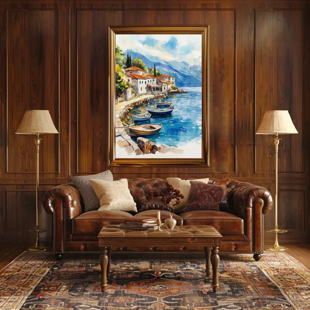 Montenegro Perast Waterfront View Poster