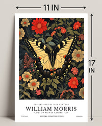 William Morris Artistic Butterfly Vintage Cultural or Heritage Poster