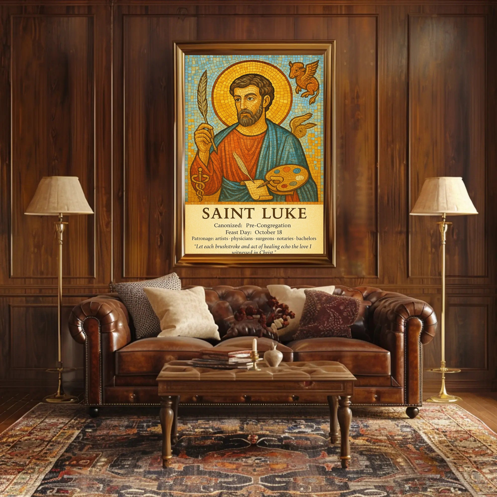 Saint Luke Patron of Artists and Healers Poster PosterGoat