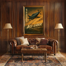 Curtiss-Wright XP-55 Ascender Iconic WWII Era Poster