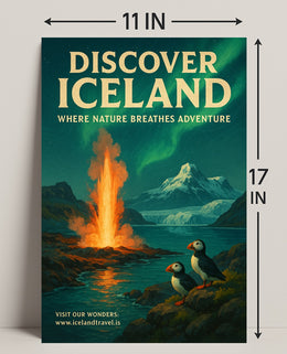 Discover Iceland Adventure Poster Art Print PosterGoat