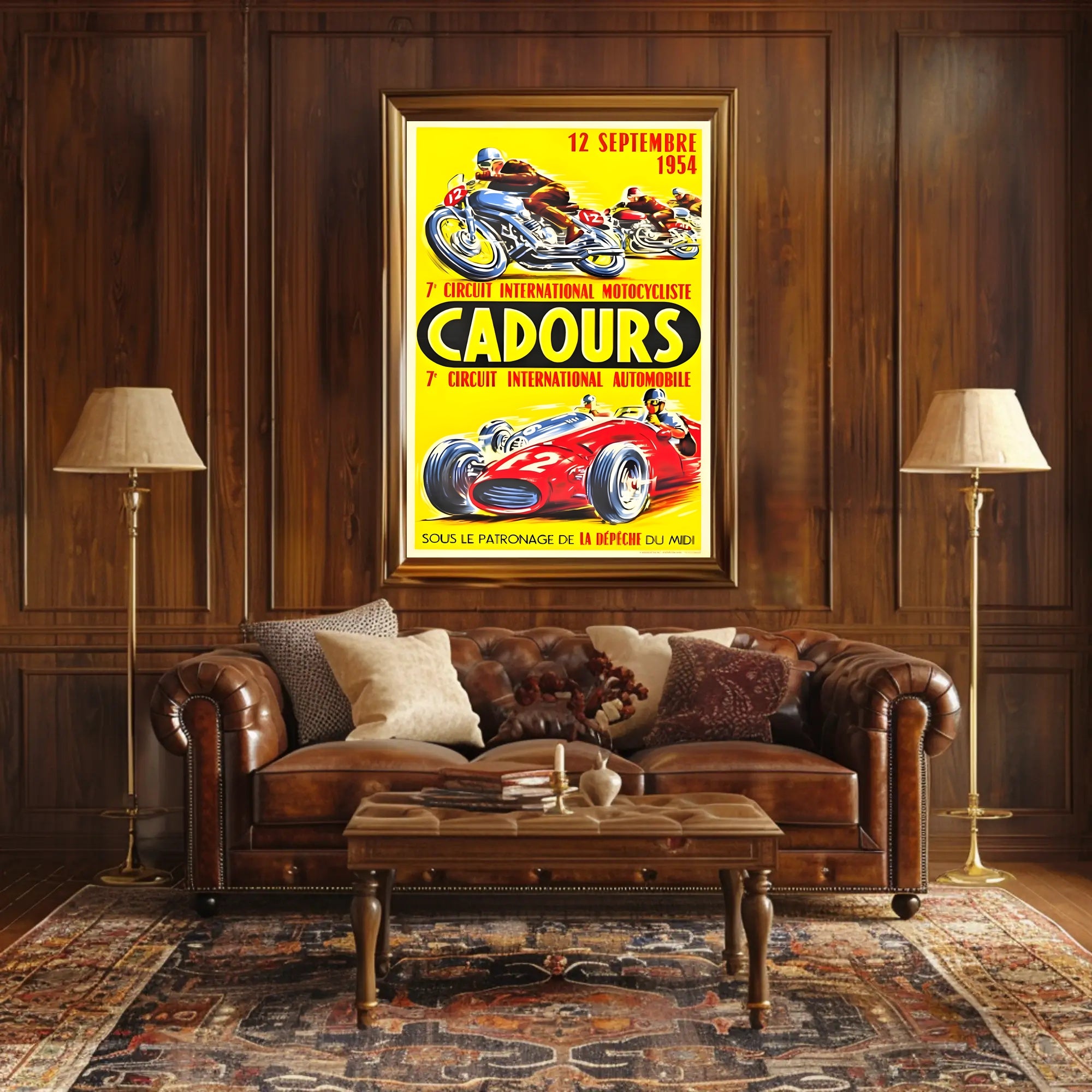 Cadours International Racing Event 1954 Poster